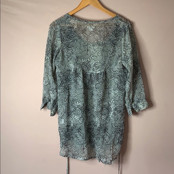 ‘XHILARATION’ GRAY PLEATED BUTTON DOWN BLOUSE!!! - Picture 6 of 7